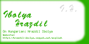 ibolya hrazdil business card